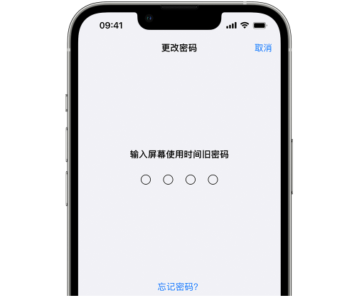 布尔津iPhone屏幕维修分享iPhone屏幕使用时间密码忘记了怎么办 